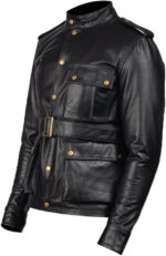 German-Military-Black-Leather-Jacket