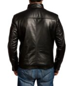 Eric Johnson Flash Gordon Black Biker Leather Jacket