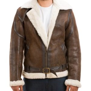 Brown Forest Double Face Shearling Leather Jacket