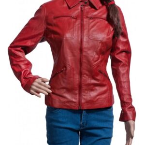 Once Upon a Time Jennifer Morrison Red Leather Jacket