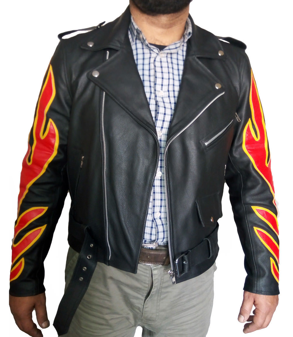 men flame jacket