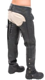 Tan Ultrasued Scalloped Western Show Chaps