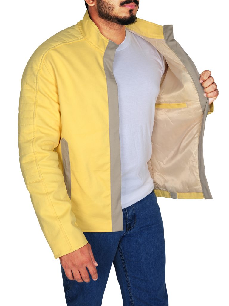 Yellow Gang Gang Lemon City Mimosa Biker Jacket