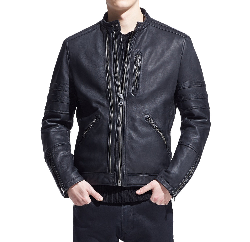 Armani Exchange Men's Faux Leather Jacket - Black - Leather Jackets