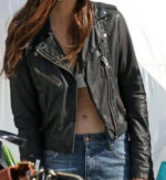 Emma Watson Leather Biker Jacket