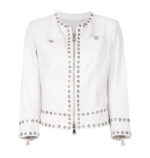 Handmade-Women's-Silver-Studded-White-Leather-Jacket