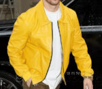 Nick Jonas Yellow Leather Jacket