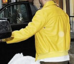 Nick Jonas Yellow Leather Jacket