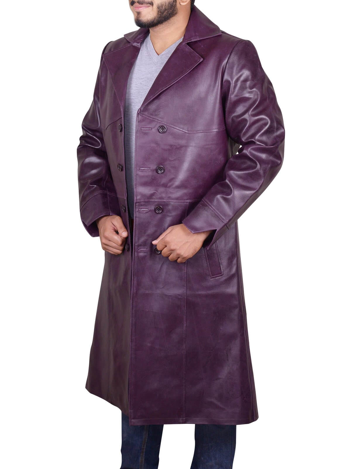 Purple Joker Injustice 2 Leather Coat - Maker of Jacket