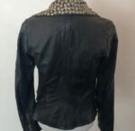 Women's-Silver-Studded-Black-Leather-Jacket