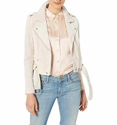 White suede hotsell moto jacket