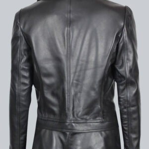 Alabama Black Leather Biker Jacket