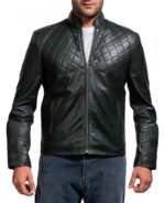 David Beckham Black Quilted Leather Jacket