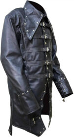 Poison Steampunk Military Trench Leather Coat