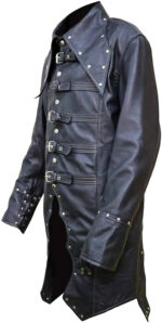 Poison Steampunk Military Trench Leather Coat