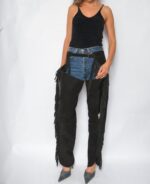 Vintage Fringe Western Suede Leather Chaps