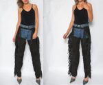 Vintage Fringe Western Suede Leather Chaps