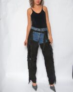 Vintage Fringe Western Suede Leather Chaps