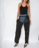 Vintage Fringe Western Suede Leather Chaps