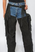 Vintage Fringe Western Suede Leather Chaps