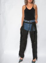 Vintage Fringe Western Suede Leather Chaps