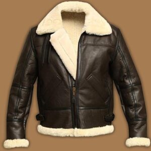 B3 Bomber Aviator Shearling Sheepskin Leather Jacket