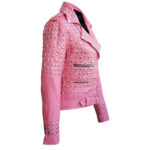 Spikes and Studded Leather Jacket for Women