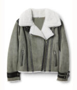 Women's-Grey-B3-Suede-Leather-Bomber-Jacket