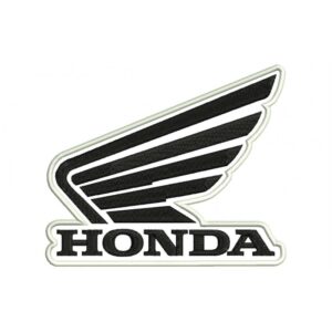 HONDA Black Wings Logo Embroidered Patch