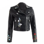 faux-embroidery-black-leather-biker-jacket
