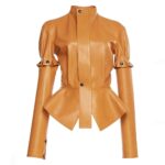 brown-leather-pu-removable-ruffle-runway-patchwork-short-coat