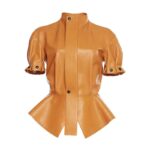 brown-leather-pu-removable-ruffle-runway-patchwork-short-coat