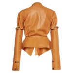 brown-leather-pu-removable-ruffle-runway-patchwork-short-coat