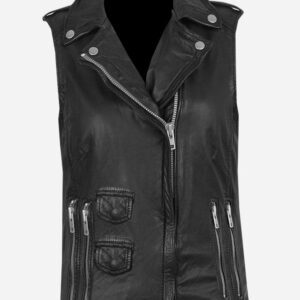 black-genuine-leather-biker-vest