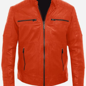 cool-mens-orange-leather-jacket