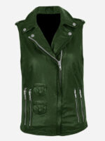 green-genuine-leather-biker-vest