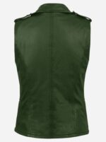 green-genuine-leather-biker-vest