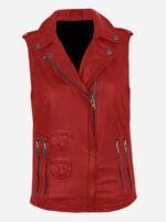 red-genuine-leather-biker-vest