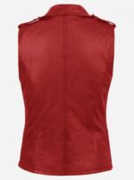 red-genuine-leather-biker-vest