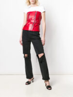 red-zipped-leather-biker-top