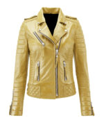 yellow-genuine-lambskin-leather-biker-jacket