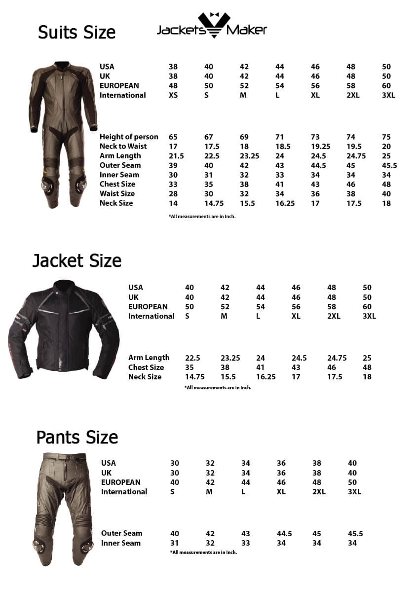 Leather Sizing Chart — RR