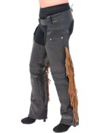 brown-fringe-black-leather-chaps