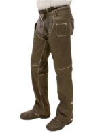vintage-brown-leather-chaps-with-zipper-cover