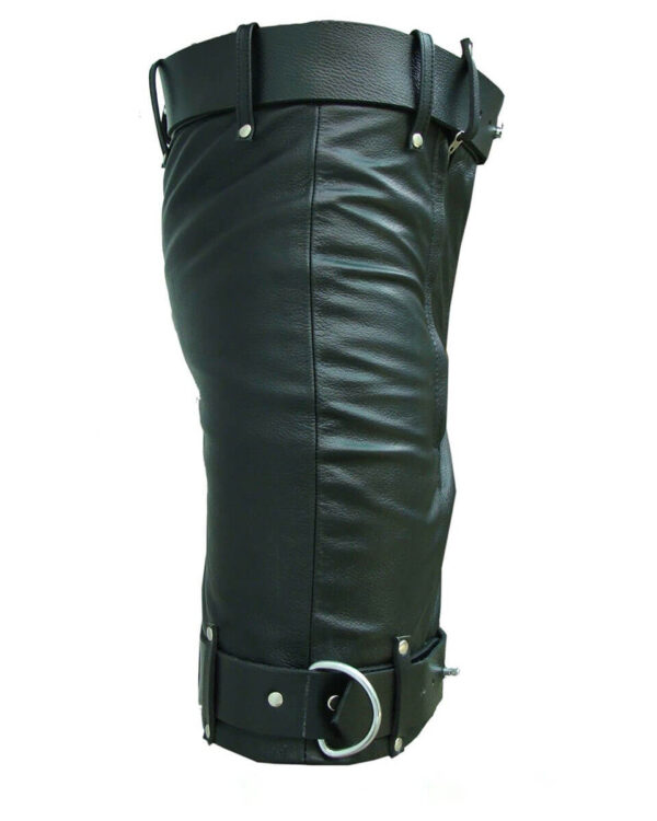 Black Leather Zip Locking Shorts