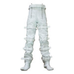 White Locking Pant with Rear Zip