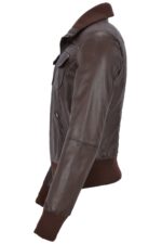 brown-short-bomber-leather-biker-jacket