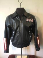 Cincinnati Bengals Eagle US Flag Leather Jacket