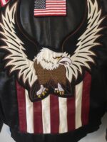 Philadelphia Phillies Eagle American Flag Leather Jacket