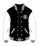 Black Frank Varsity Custom Design Jacket
